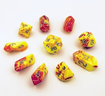 10 piece Hybrid Toxic - red/yellow